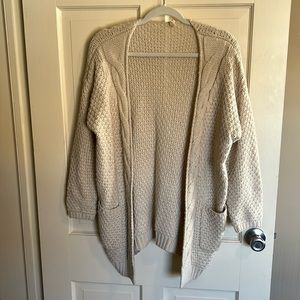Chunky knit cardigan sweater